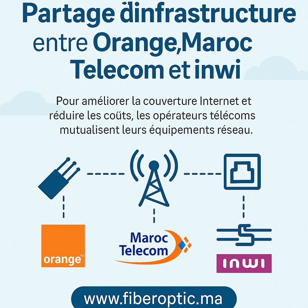 🔌 Partage d’infrastructure entre Orange, Maroc Telecom et inwi : une nouvelle ère pour la connectivité au Maroc