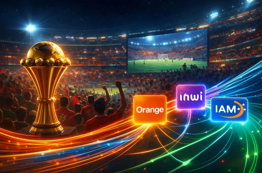 Comparatif fibre optique au Maroc entre Orange, inwi et IAM pour suivre la Coupe d’Afrique sans coupure