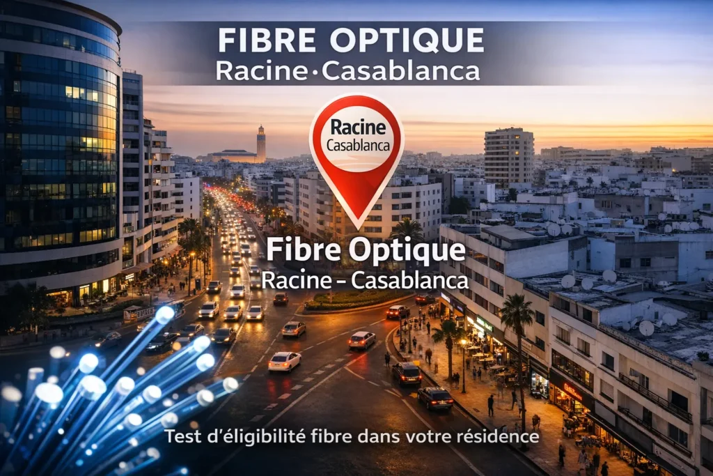 Fibre optique Racine Casablanca vérifier la fibre Boulevard d'Anfa