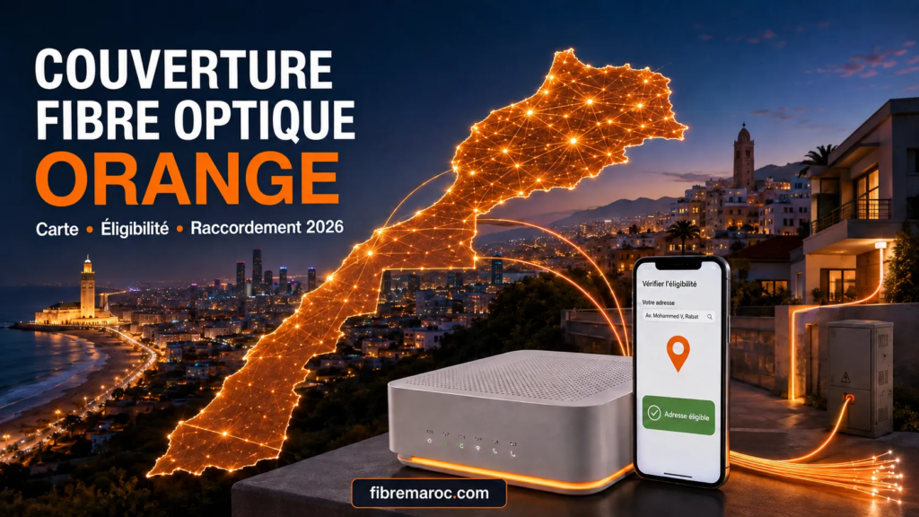 Carte de couverture Fibre Orange Maroc et test d’éligibilité en 2026