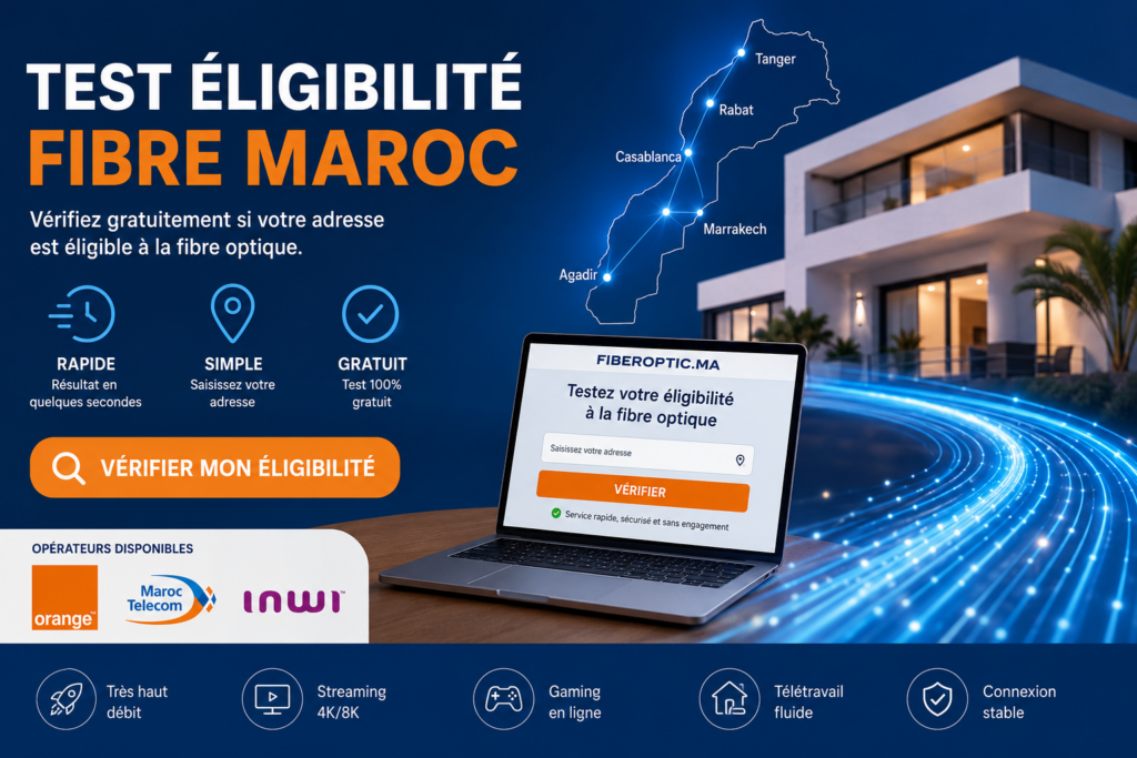 Test éligibilité fibre Maroc : vérifiez gratuitement votre adresse