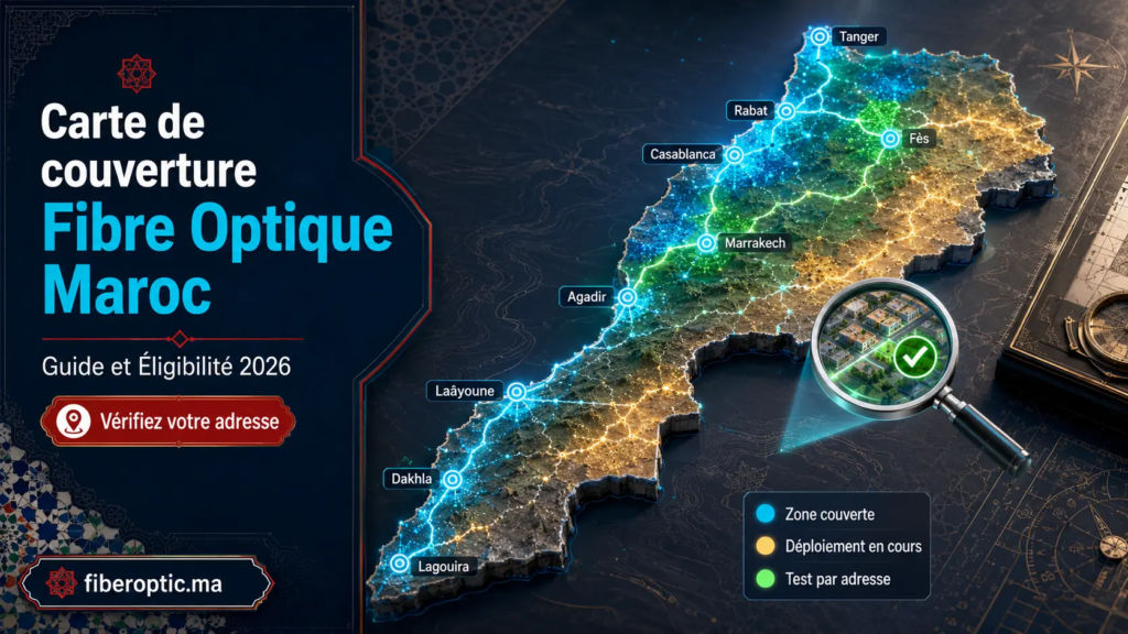 Carte de couverture Fibre Optique au Maroc et test d’éligibilité par adresse en 2026
