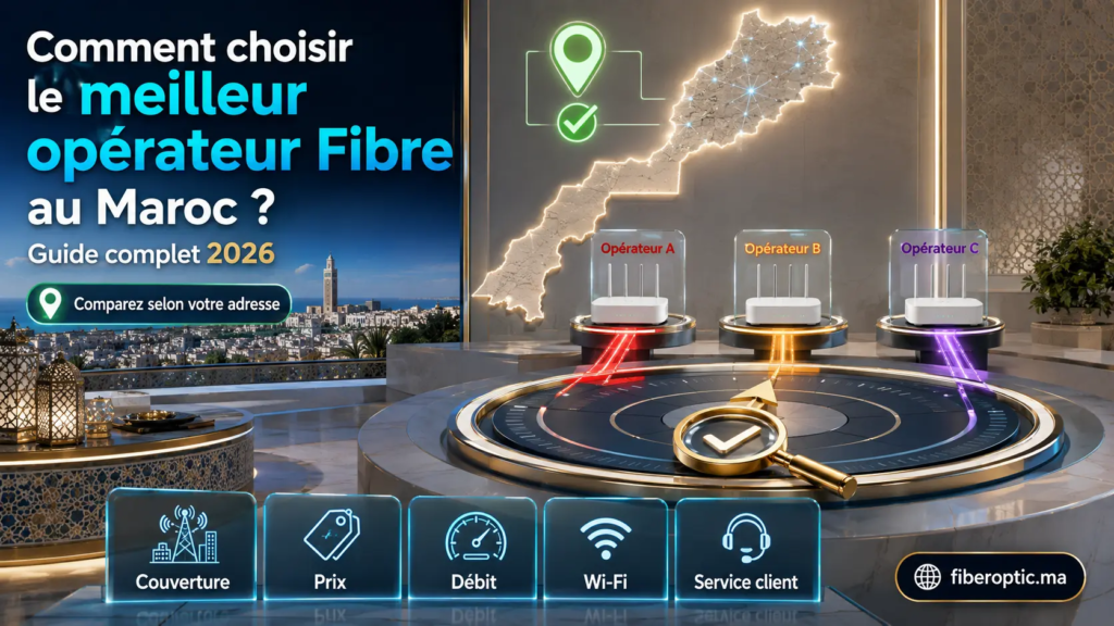Comment choisir le meilleur opérateur Fibre au Maroc selon la couverture, le prix, le débit et le service client