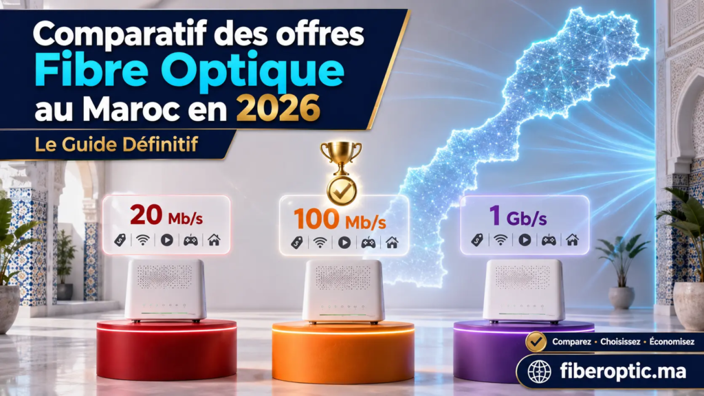 Comparatif des offres Fibre Optique au Maroc en 2026 selon le débit et les usages