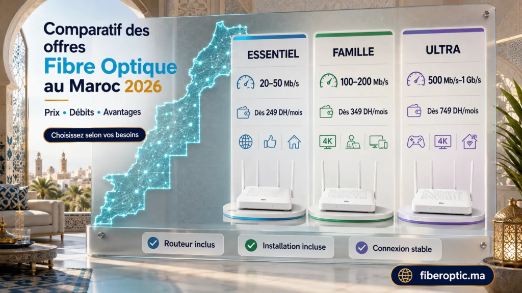 Comment choisir le meilleur opérateur Fibre au Maroc selon la couverture, le prix, le débit et le service client