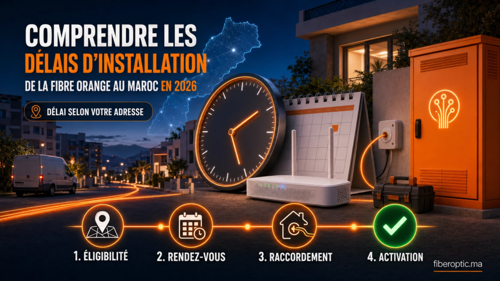 Délais d’installation de la Fibre Orange au Maroc en 2026 selon l’adresse