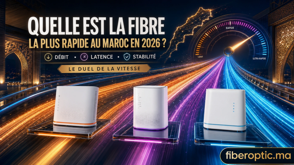Quelle est la fibre la plus rapide au Maroc en 2026 ? Comparatif du débit, de la latence et de la stabilité.