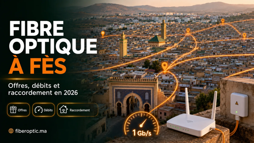 Fibre Optique à Fès – offres, débits et raccordement FTTH en 2026