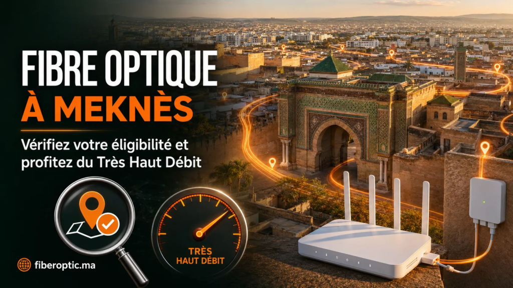 Fibre Optique à Meknès – vérification de l’éligibilité et accès au Très Haut Débit