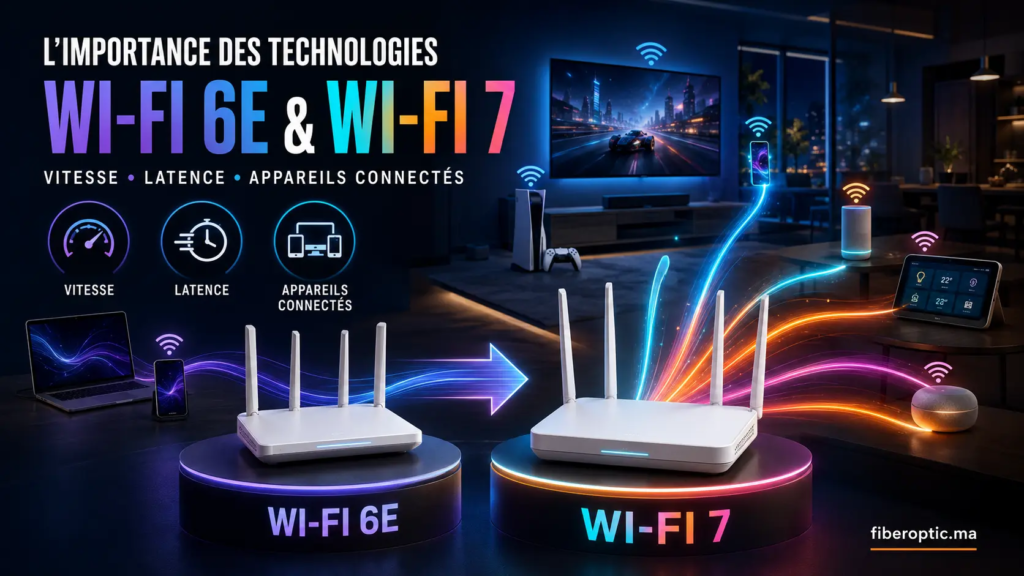 Importance des technologies Wi-Fi 6E et Wi-Fi 7 pour améliorer la vitesse, la latence et les appareils connectés