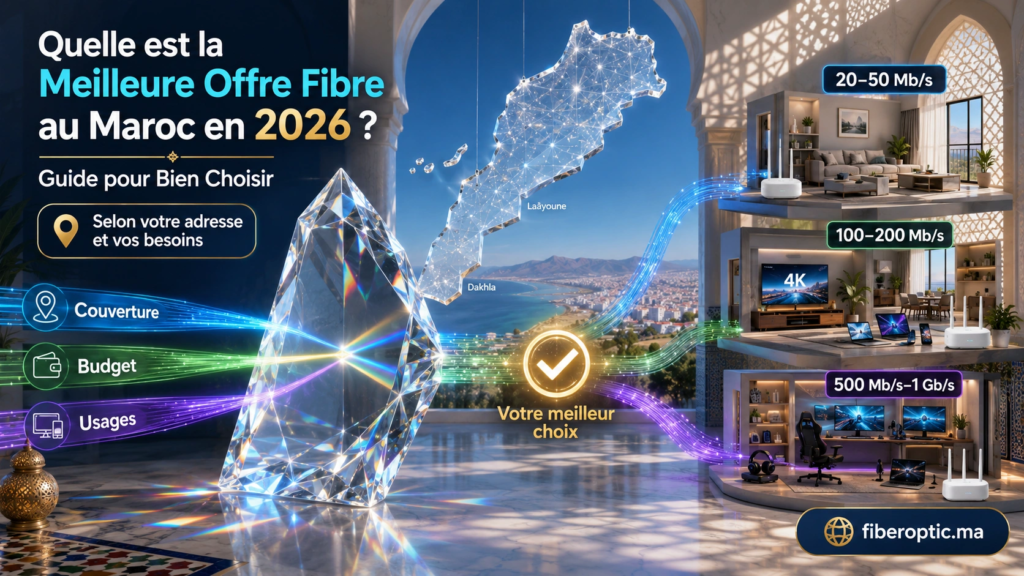 eilleure offre Fibre au Maroc en 2026 selon la couverture, le budget et les usages Internet