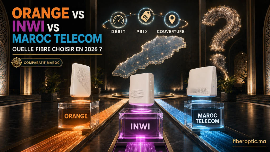 Comparatif Orange vs inwi vs Maroc Telecom : quelle fibre choisir au Maroc en 2026 ?
