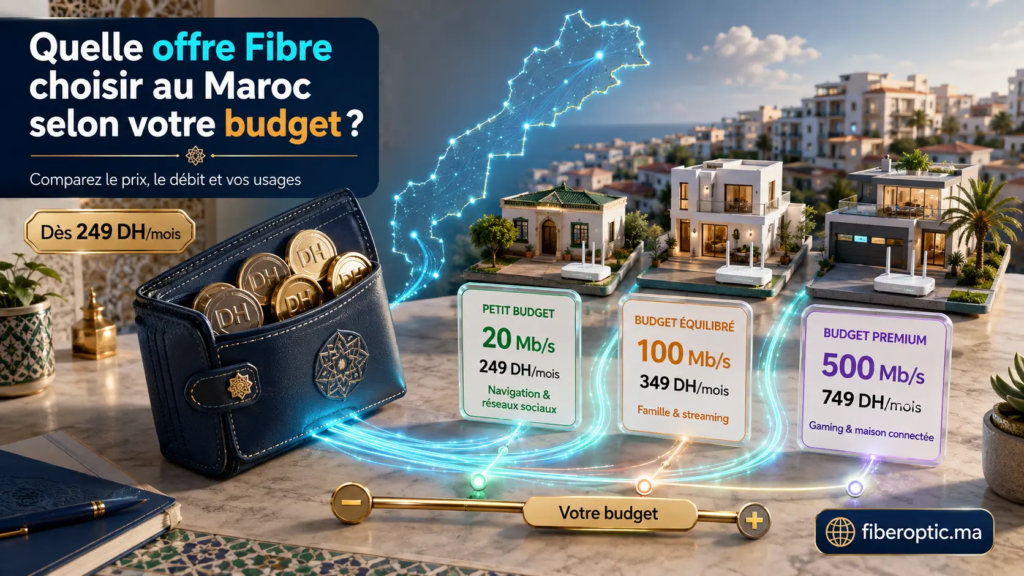 Quelle offre Fibre choisir au Maroc selon votre budget, le débit et les usages Internet