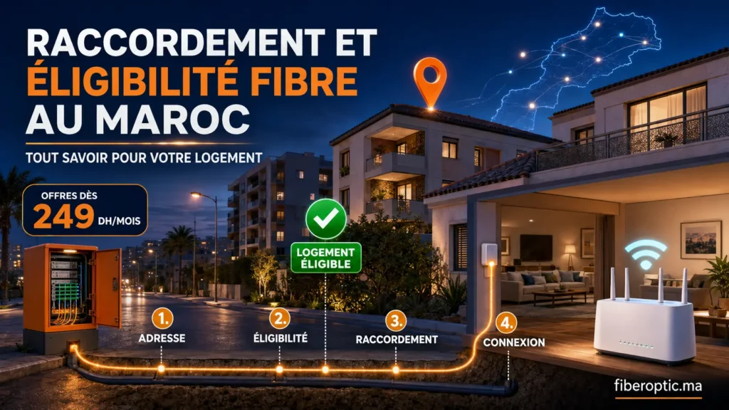 Raccordement et éligibilité Fibre au Maroc pour une maison ou un appartement