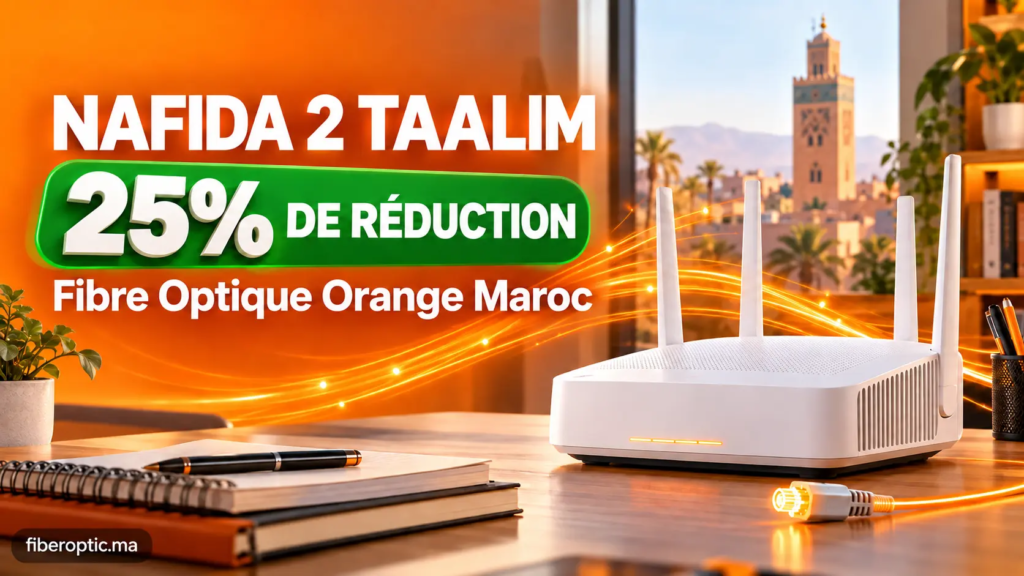 Réduction Nafida 2 Taalim de 25% sur la Fibre Optique Orange Maroc